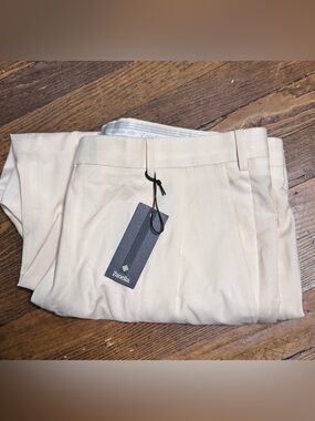 Zanella NWT Dress Pants Size 40 US Cream Ivory White 100% Lana Wool Italy Made